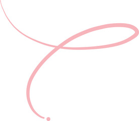 Swirling Abstract Loop Line Art with Dot