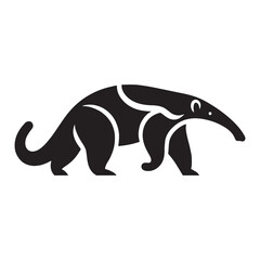 Pure-vector anteater silhouette icon crafted for logo packs – anteater silhouette – anteater vector – anteater illustration – silhouette of anteater – anteater icon

