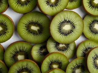 Fresh Sliced Kiwifruit in Closeup