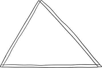 Equilateral triangle drawn with a simple sketch style