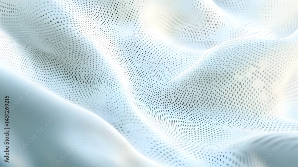 Poster wavy dot patterns in abstract white background