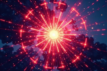 Circular starburst pattern, dynamic energy, easily customizable vector, background, illustration, movement