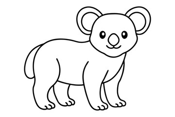 Stylized Koala Ink Art