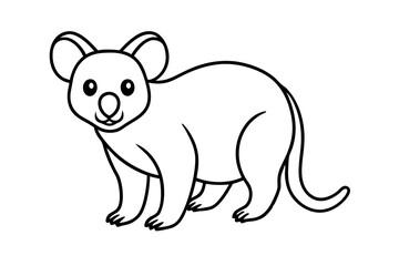 Stylized Koala Ink Art