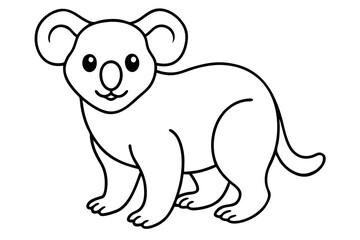 Stylized Koala Ink Art