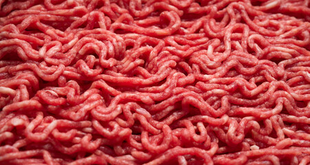 Raw minced beef meat close up background