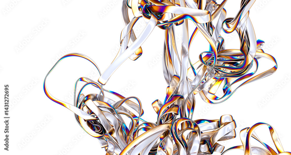 Poster chromatic extravaganza: a dazzling 3d display of colors