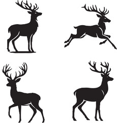 Deer Silhouette Vector Illustration