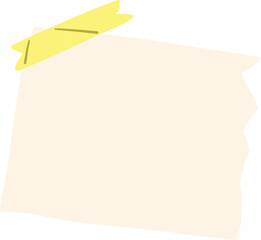 Torn Note with Yellow Tape for Artistic Office Designs