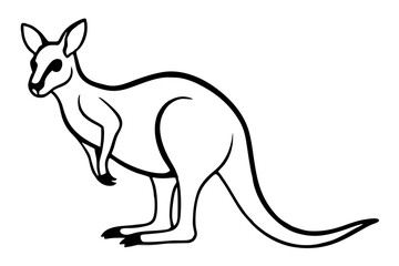 Stylized Kangaroo Vector