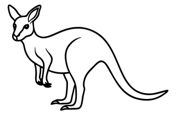 Stylized Kangaroo Vector