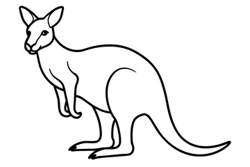 Stylized Kangaroo Vector