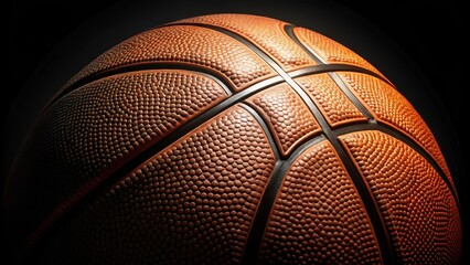 High definition image of a basketball with intricate details and textures , texture, high definition
