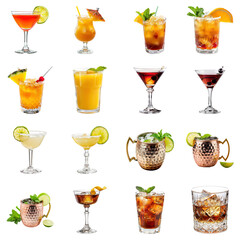 Refreshing Cocktail Drinks Assortment