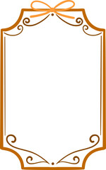 Rectangular Frame with Bow Accent for Artistic Designs