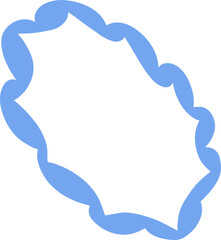 Oblong Wavy Frame with Unique Artistic Accents