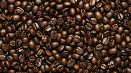 Obraz premium Premium espresso-quality roasted coffee beans shown in a high-resolution close-up