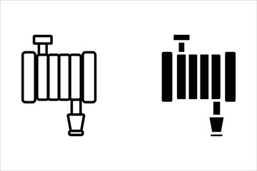 fire hose Glyph Icon Background White