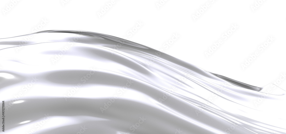 Aufkleber a close-up of a white fabric, gently draped and flowing, creating an abstract and elegant design.