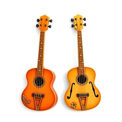 Naklejka premium acoustic guitar isolated on white
