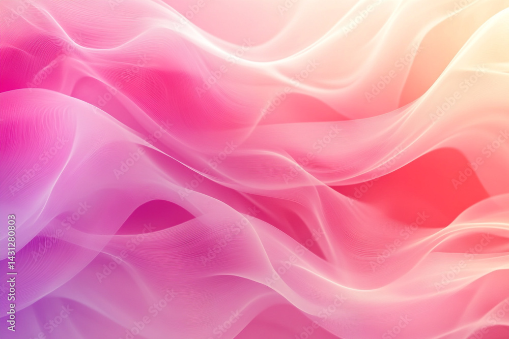 Poster pink and orange abstract wavy background design soft flowing lines elegant texture