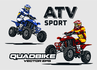 ATV rider illustration vector...