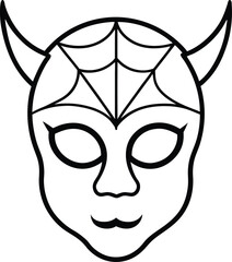 mask on a white background