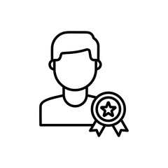 experts icon with line style isolated on white background, eps file and easy to edit and change color.