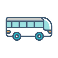 Cartoon Bus Illustration: A Transportation Vehicle for Travel and Commuting