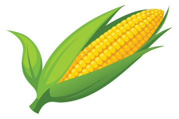 Isolated Fresh Corn Vector Illustration