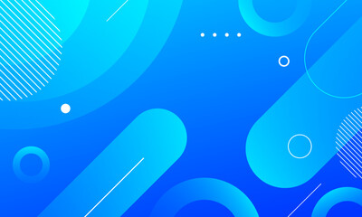 Abstract blue background with circles. Vector illustration