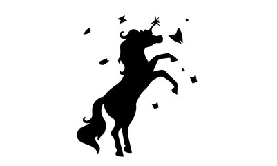 silhouette of a horse