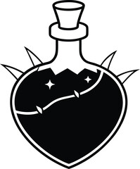 black and white cartoon illustration