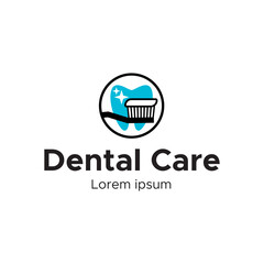 Dental Care Logo Template Design Vector.