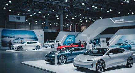 Electric cars showcased at auto show future transportation