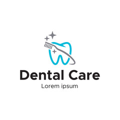 Dental Care Logo Template Design Vector.