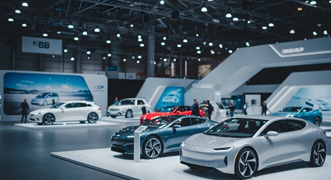 Electric cars showcased at auto show future transportation