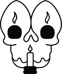 skull and candle
