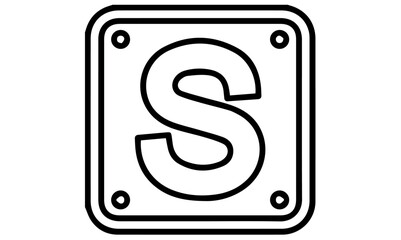 vector illustration of a metal sign