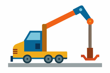 construction crane isolated white background 