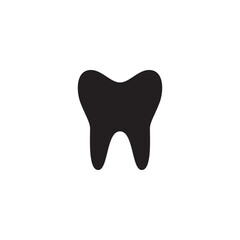 Tooth Icon. Symbol isolated white background.