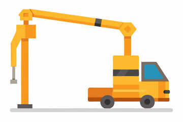 construction crane isolated white background 