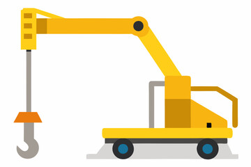construction crane isolated white background 