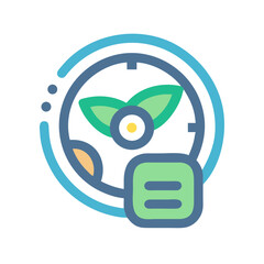 Modern Icon Illustrating Ecological Information and Sustainable Practices