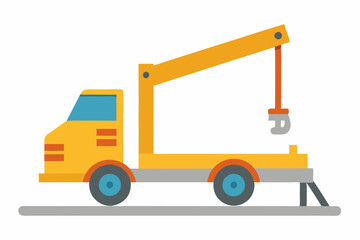 construction crane isolated white background 