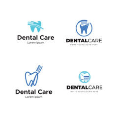 Set of Dental Care Logo Template Design Vector.