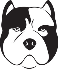 Vector Stock Portrait OF American Bull Dog