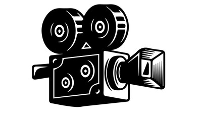 retro movie camera - vintage movie camera