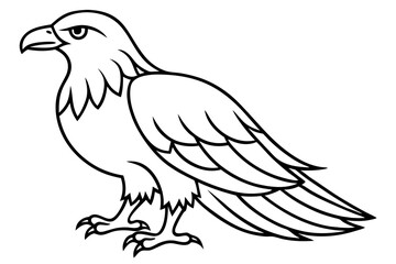 Obraz premium Soaring Eagle Linework