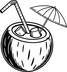 Coconut beach tree, palm tree, beach, summer coconut vector. vector design that is very etc.